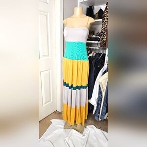 "Shulami" Colorful Striped Maxi Dress